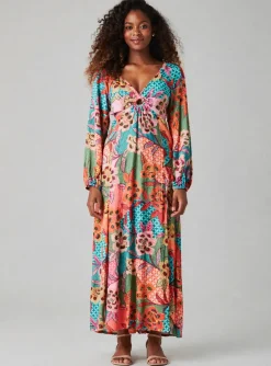 Robe Longue Billabong Rose Manches Longues