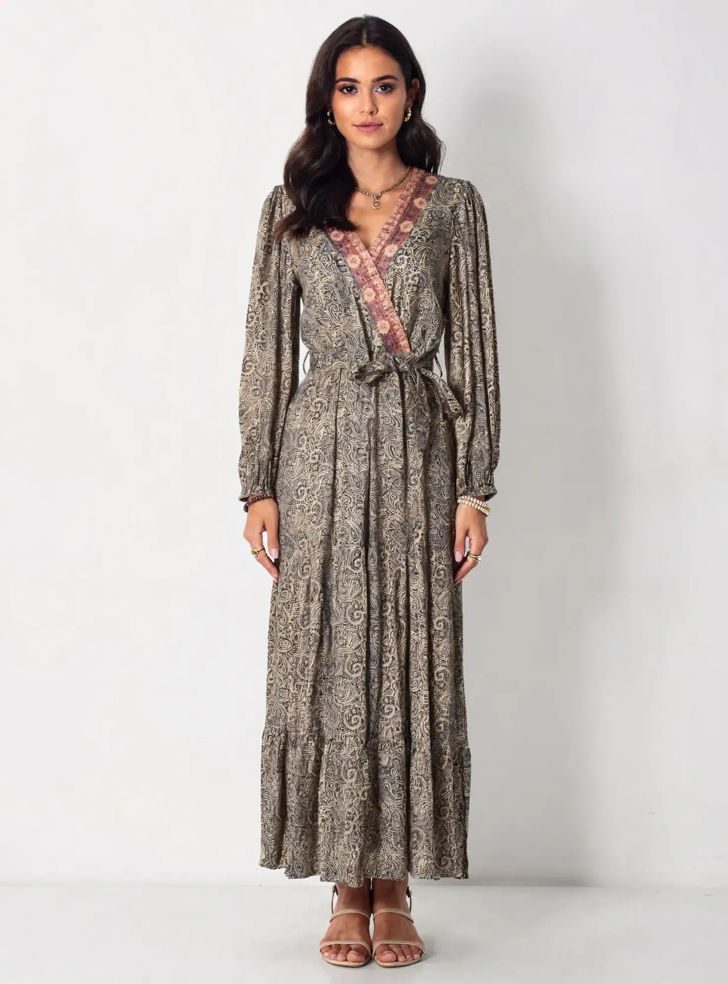 Robe Longue Grace & Mila Noir Manches Longues