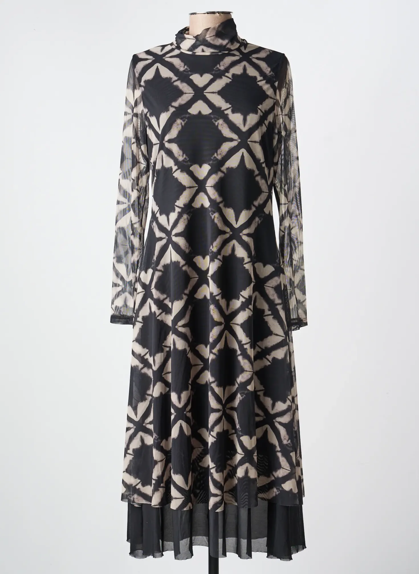 Robe Longue Kozan Noir Manches Longues