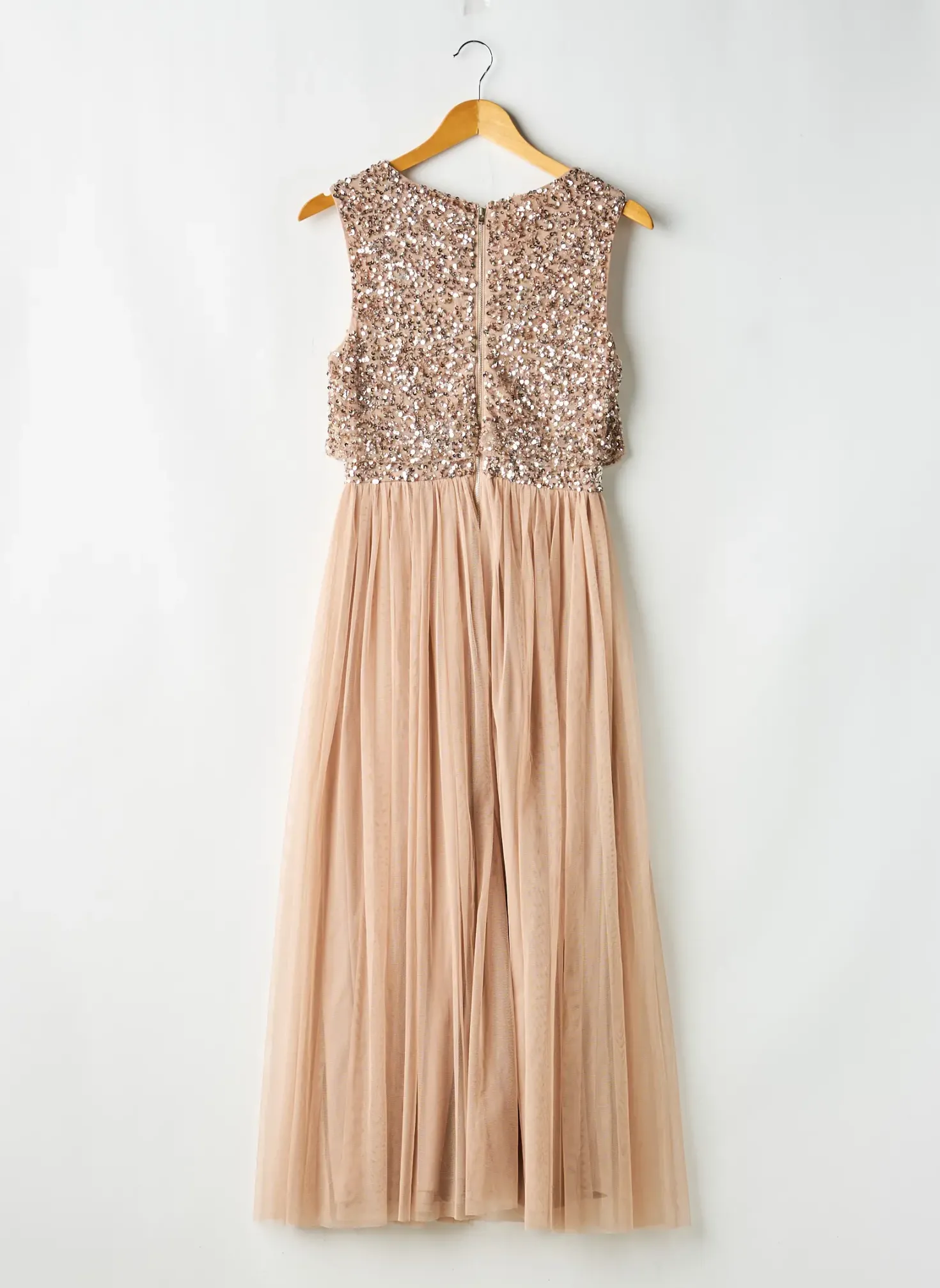 Robe Longue Maya Deluxe Beige Sans Manche