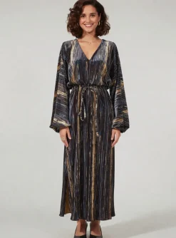 Robe Longue Rue Mazarine Noir Manches Longues