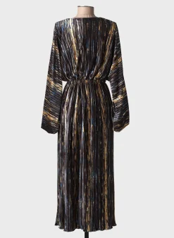 Robe Longue Rue Mazarine Noir Manches Longues