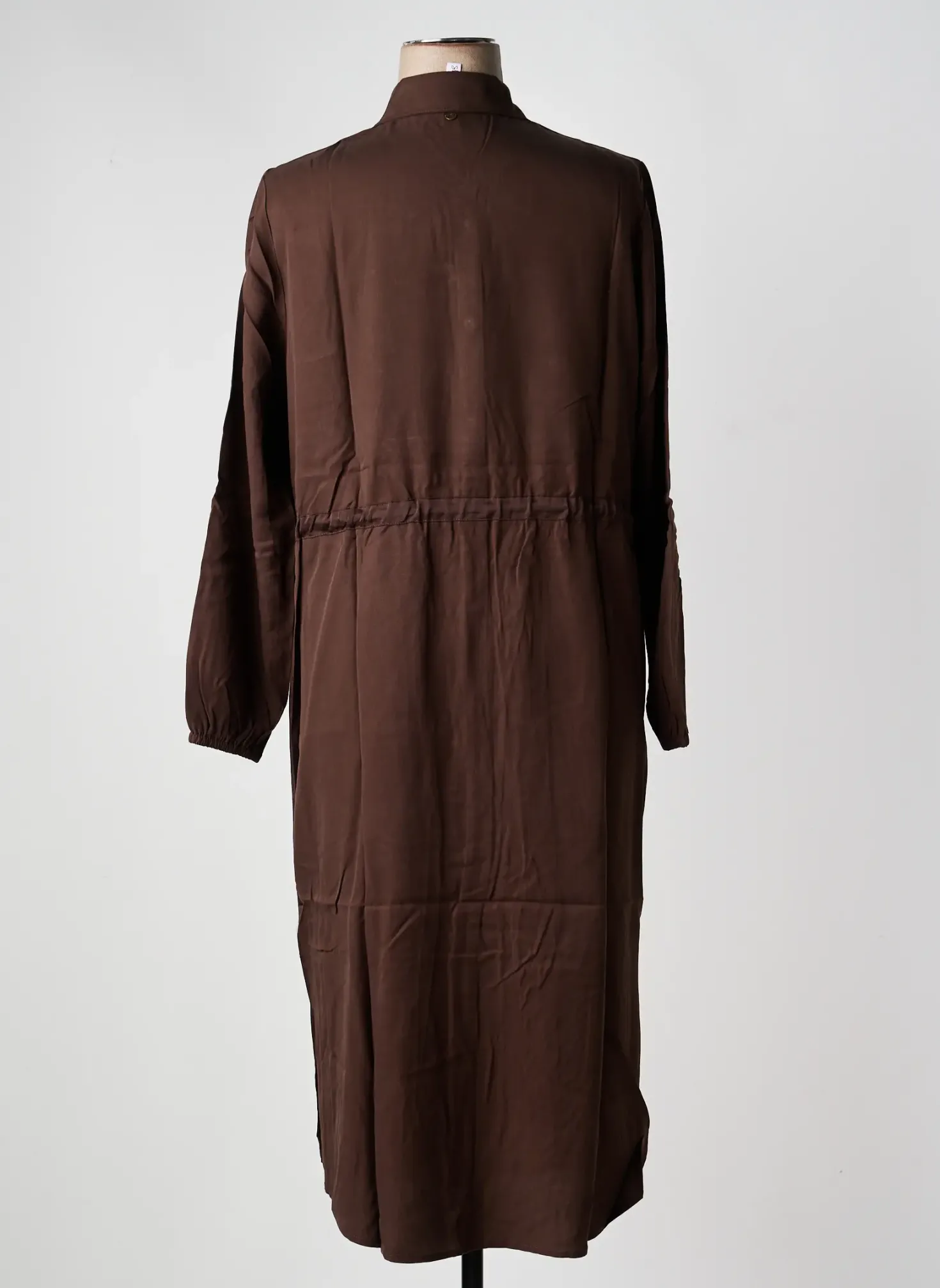 Robe Longue Sheego Marron Manches Longues
