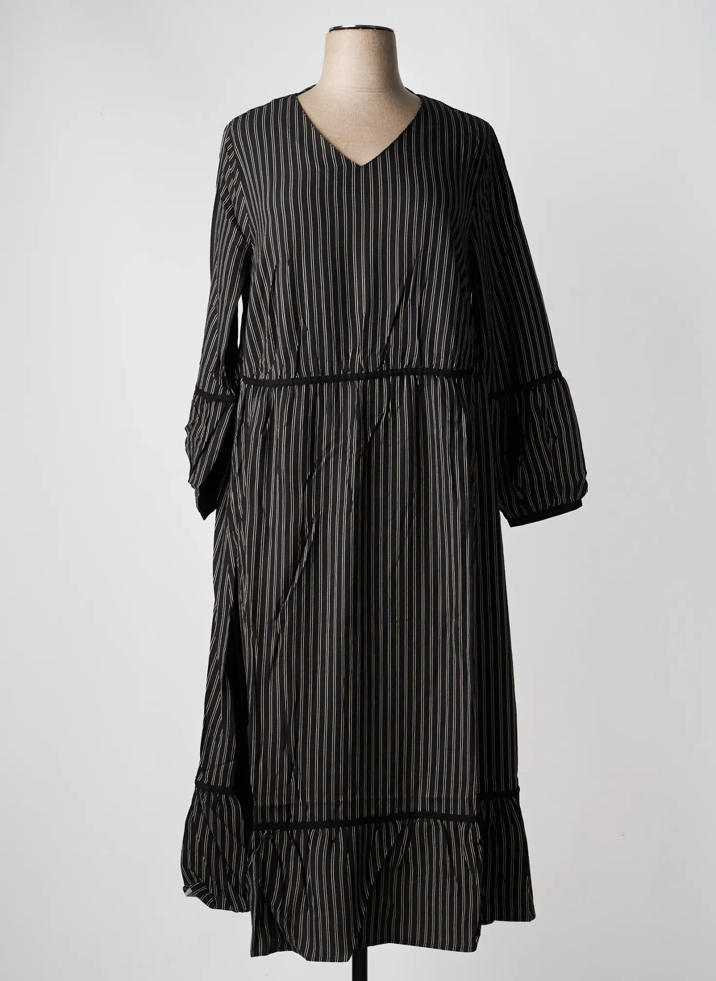 Robe Longue Sheego Noir Manches Longues