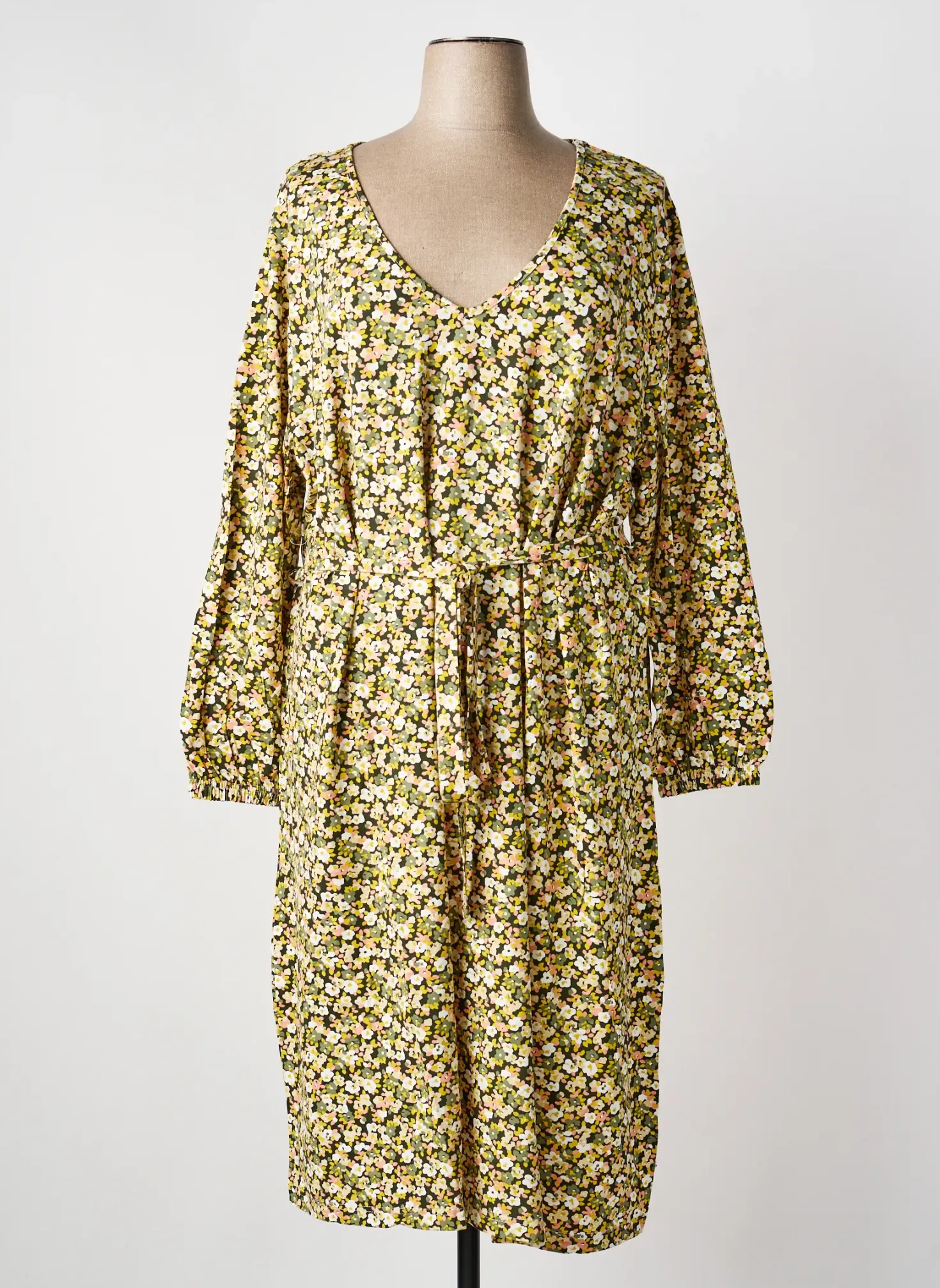 Robe Longue Sheego Vert Manches Longues