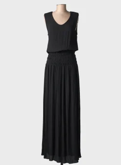 Robe Longue Silvian Heach Noir Manches Courtes