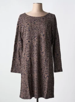 Robe Mi-longue Agathe & Louise Marron Manches Longues