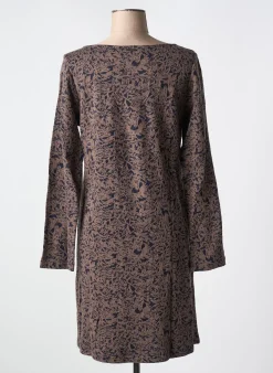 Robe Mi-longue Agathe & Louise Marron Manches Longues
