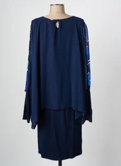 Robe Mi-longue Alain Murati Bleu Manches Longues