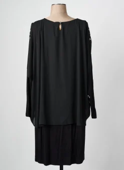 Robe Mi-longue Alain Murati Noir Manches Longues