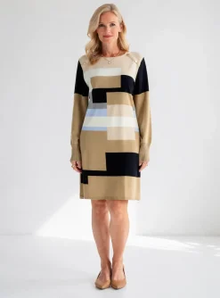 Robe Mi-longue Aldo Martin's Marron Manches Longues