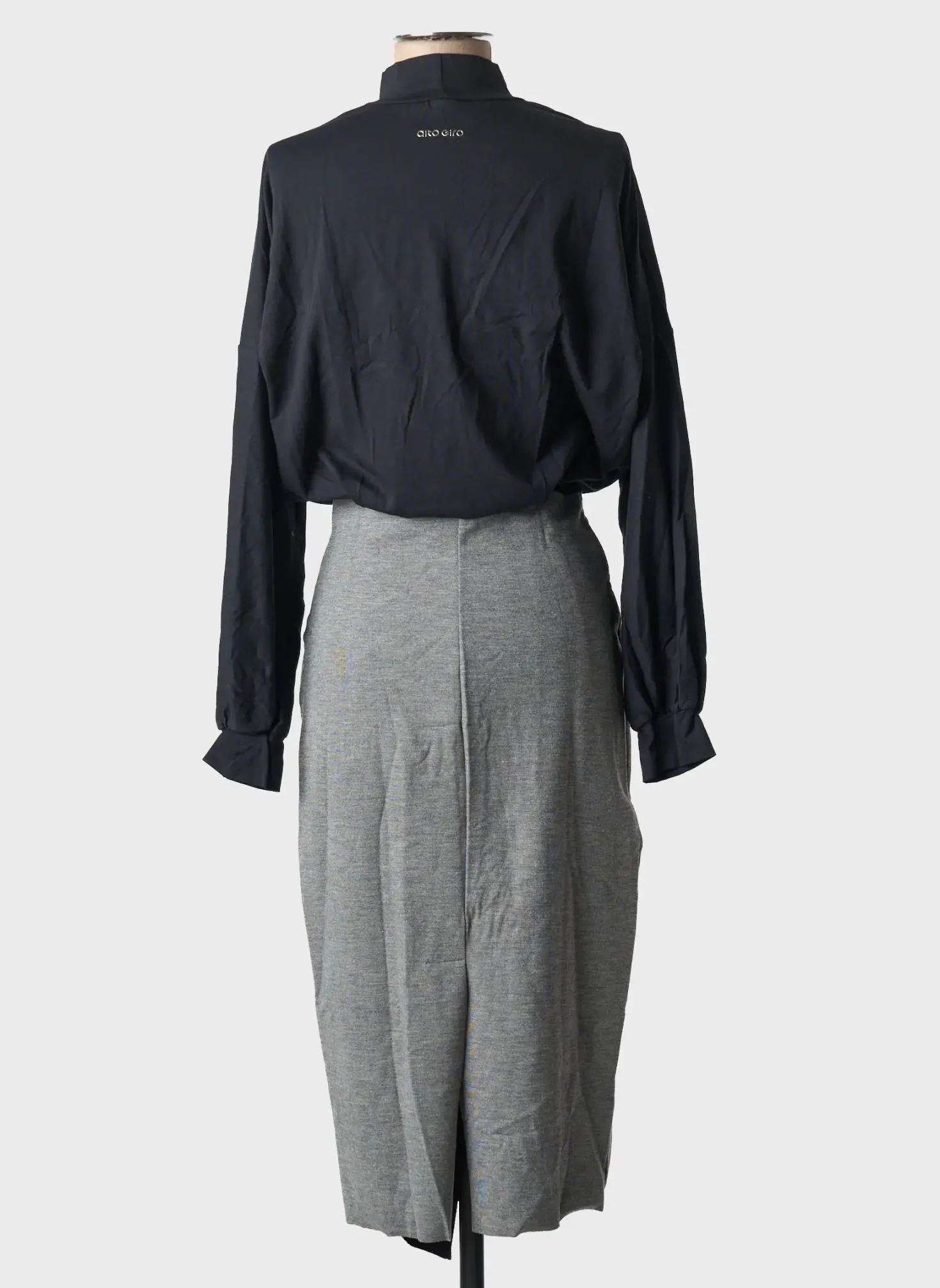 Robe Mi-longue Alto Giro Noir Manches Longues