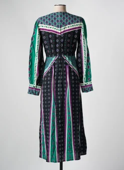 Robe Mi-longue Ange Noir Manches Longues