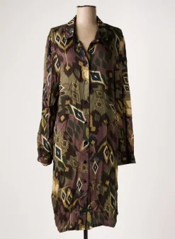 Robe Mi-longue An Ii Vito Vert Manches Longues