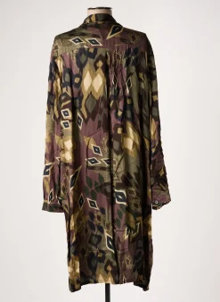 Robe Mi-longue An Ii Vito Vert Manches Longues