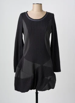 Robe Mi-longue Areline Gris Manches Longues