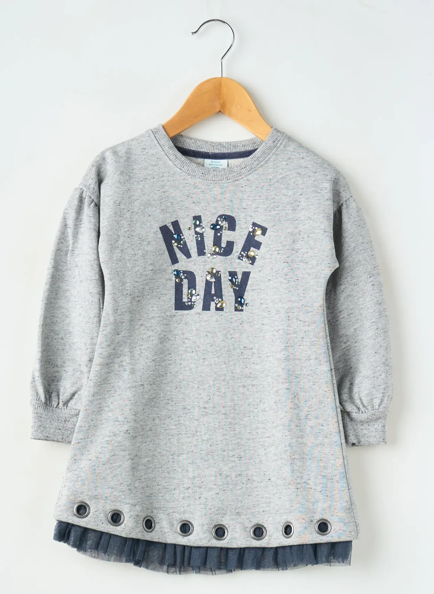 Robe Mi-longue Boboli Bleu Manches Longues
