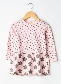 Robe Mi-longue Boboli Rose Manches Longues