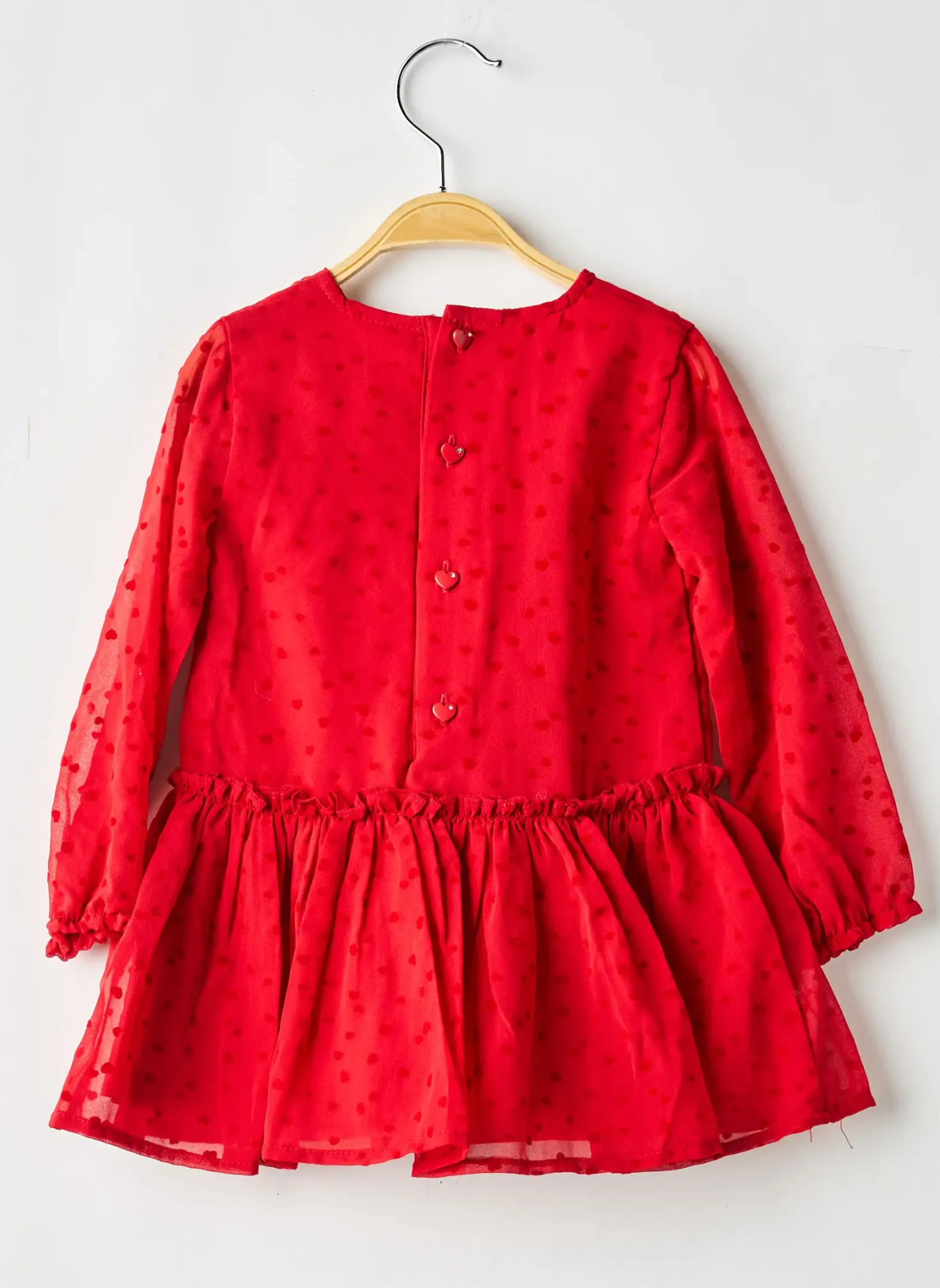 Robe Mi-longue Boboli Rouge Manches Longues