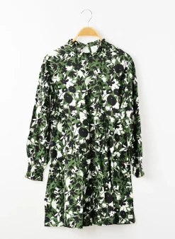 Robe Mi-longue Boboli Vert Manches Longues