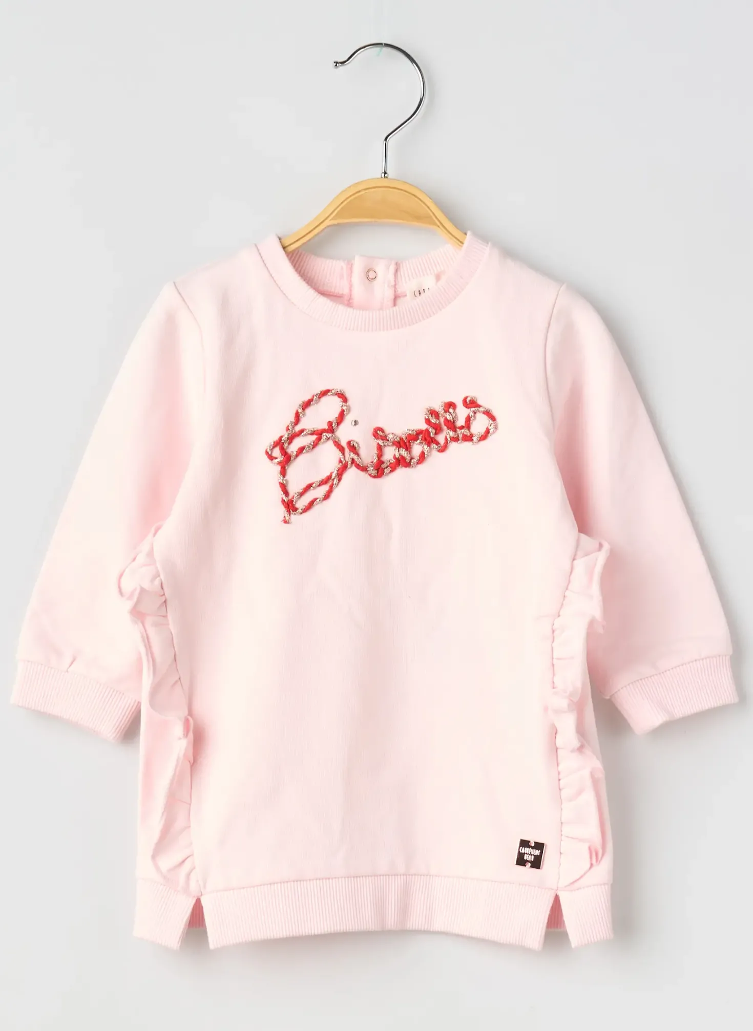 Robe Mi-longue Carrement Beau Rose Manches Longues