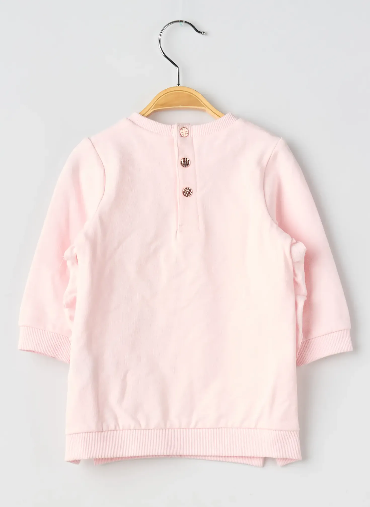 Robe Mi-longue Carrement Beau Rose Manches Longues