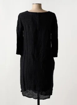 Robe Mi-longue Cecil Noir Manches 3/4
