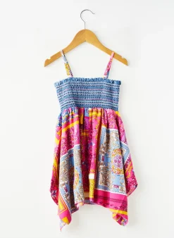 Robe Mi-longue Chicaprie Bleu Fines Bretelles