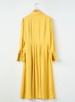 Robe Mi-longue Claudie Pierlot Jaune Manches Longues