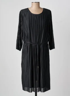 Robe Mi-longue Damart Noir Manches Longues