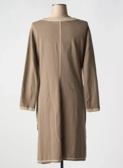 Robe Mi-longue Elisa Cavaletti Marron Manches Longues