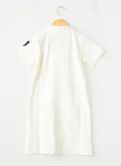 Robe Mi-longue Et D'emie Blanc Manches Courtes