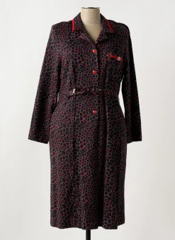 Robe Mi-longue France Rivoire Rouge Manches Longues