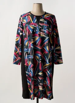 Robe Mi-longue France Rivoire Noir Manches Longues