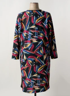 Robe Mi-longue France Rivoire Noir Manches Longues