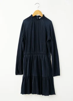 Robe Mi-longue Garcia Bleu Manches Longues