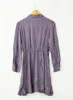 Robe Mi-longue Garcia Bleu Manches Longues