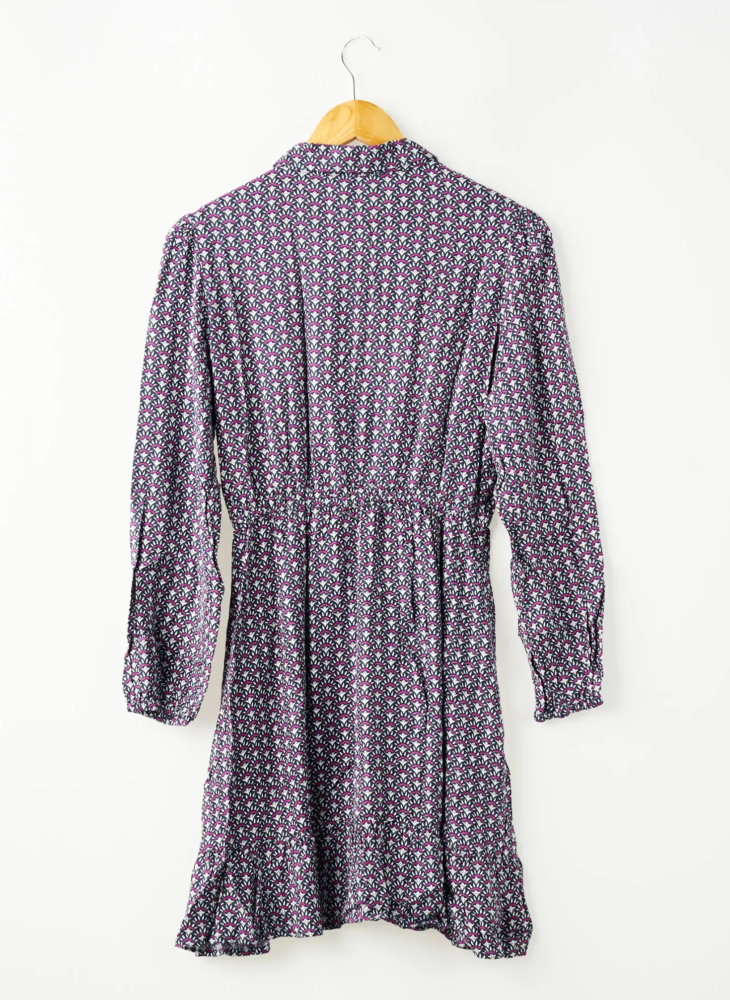 Robe Mi-longue Garcia Bleu Manches Longues