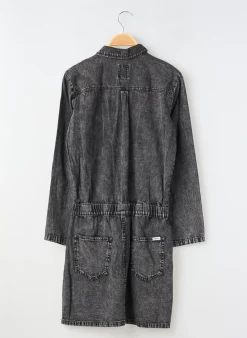 Robe Mi-longue Garcia Gris Manches Longues