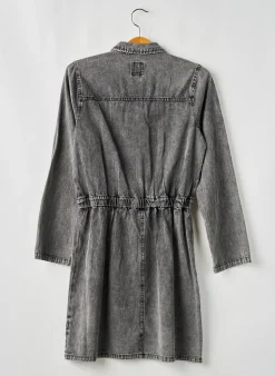 Robe Mi-longue Garcia Gris Manches Longues