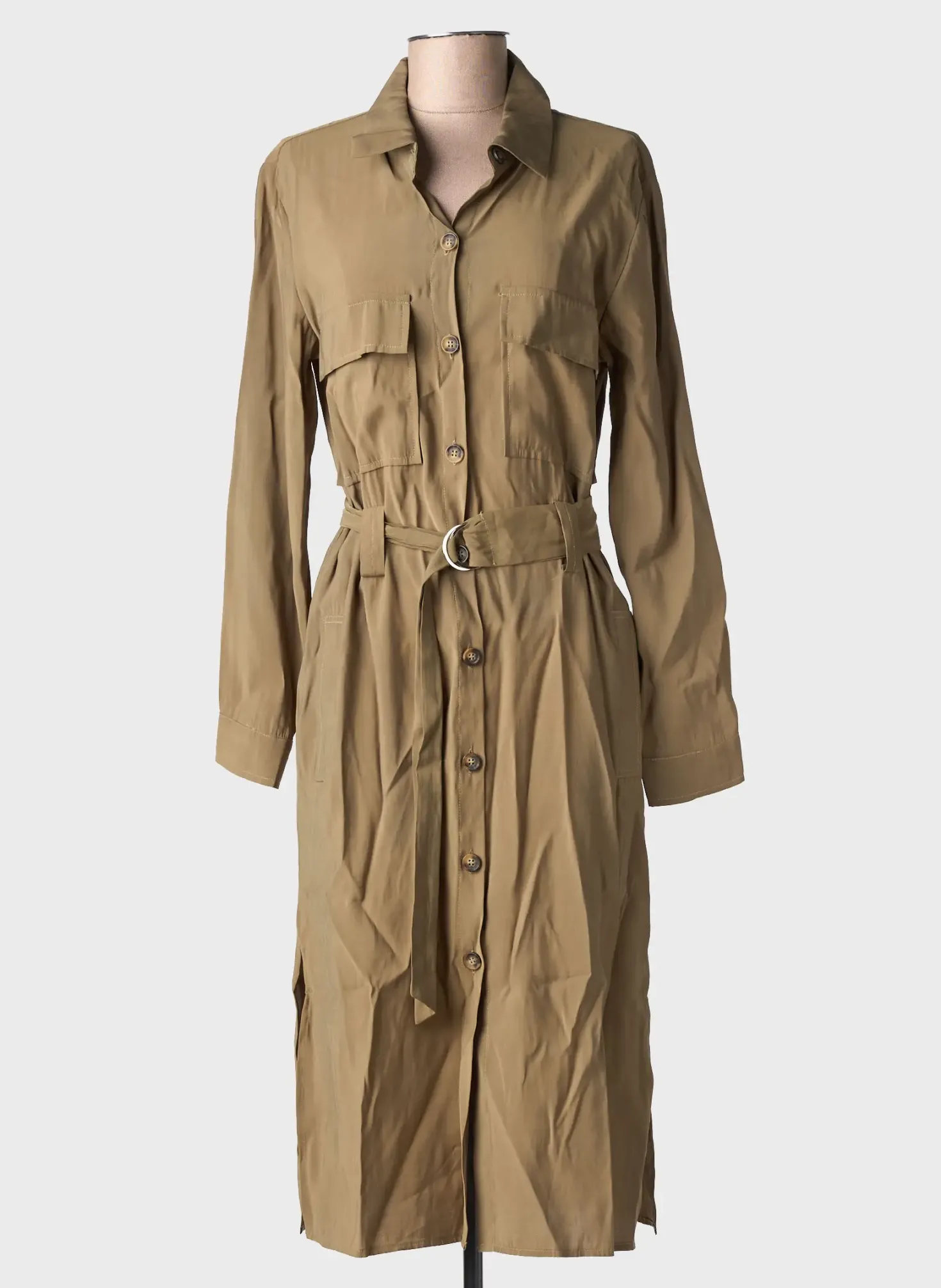 Robe Mi-longue Grace & Mila Vert Manches Longues