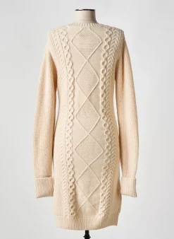 Robe Mi-longue Guess Beige Manches Longues