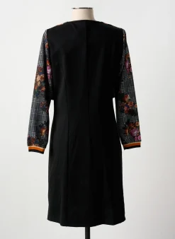 Robe Mi-longue Guy Dubouis Noir Manches Longues