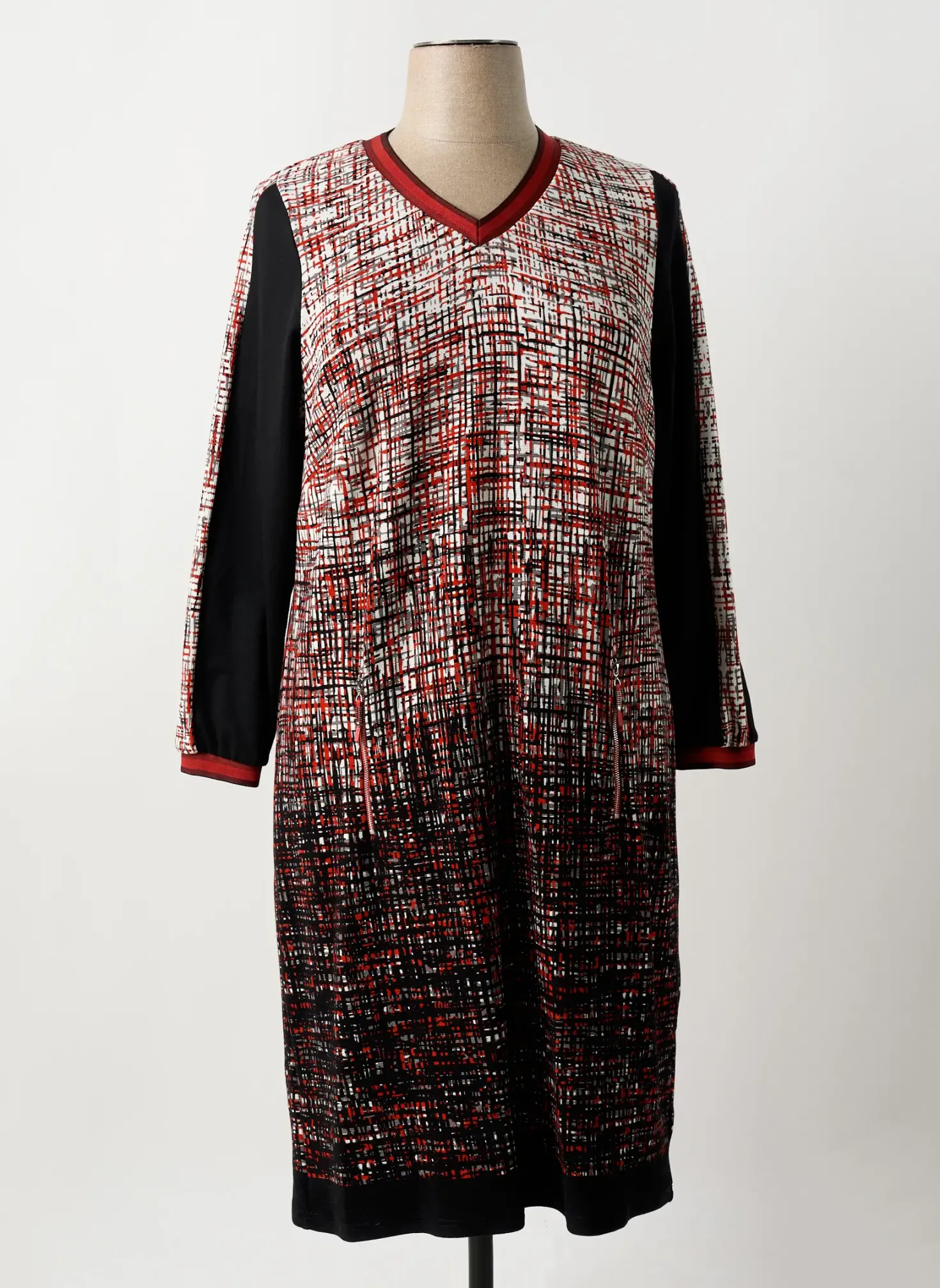 Robe Mi-longue Guy Dubouis Orange Manches Longues
