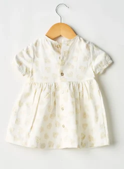 Robe Mi-longue Gymp Blanc Manches Courtes