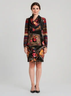 Robe Mi-longue 101 Idees Noir Manches Longues