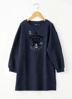 Robe Mi-longue Ikks Bleu Manches Longues