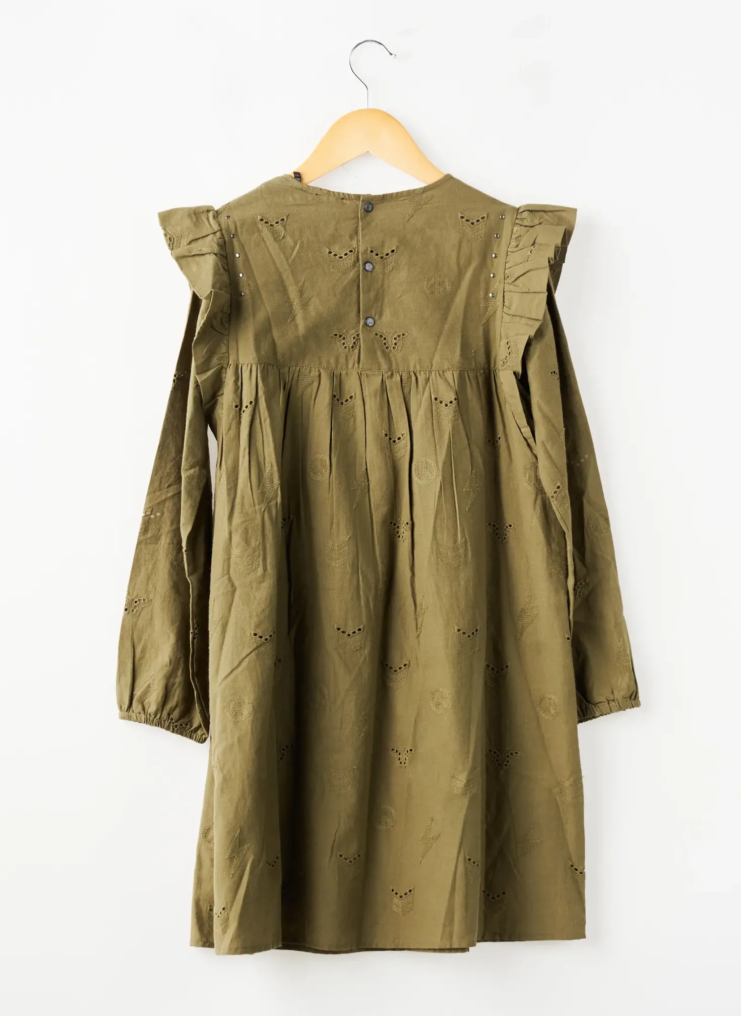 Robe Mi-longue Ikks Vert Manches Longues