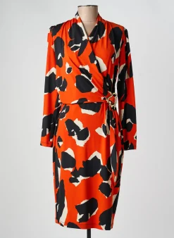 Robe Mi-longue Joseph Ribkoff Orange Manches Longues
