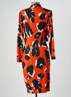 Robe Mi-longue Joseph Ribkoff Orange Manches Longues